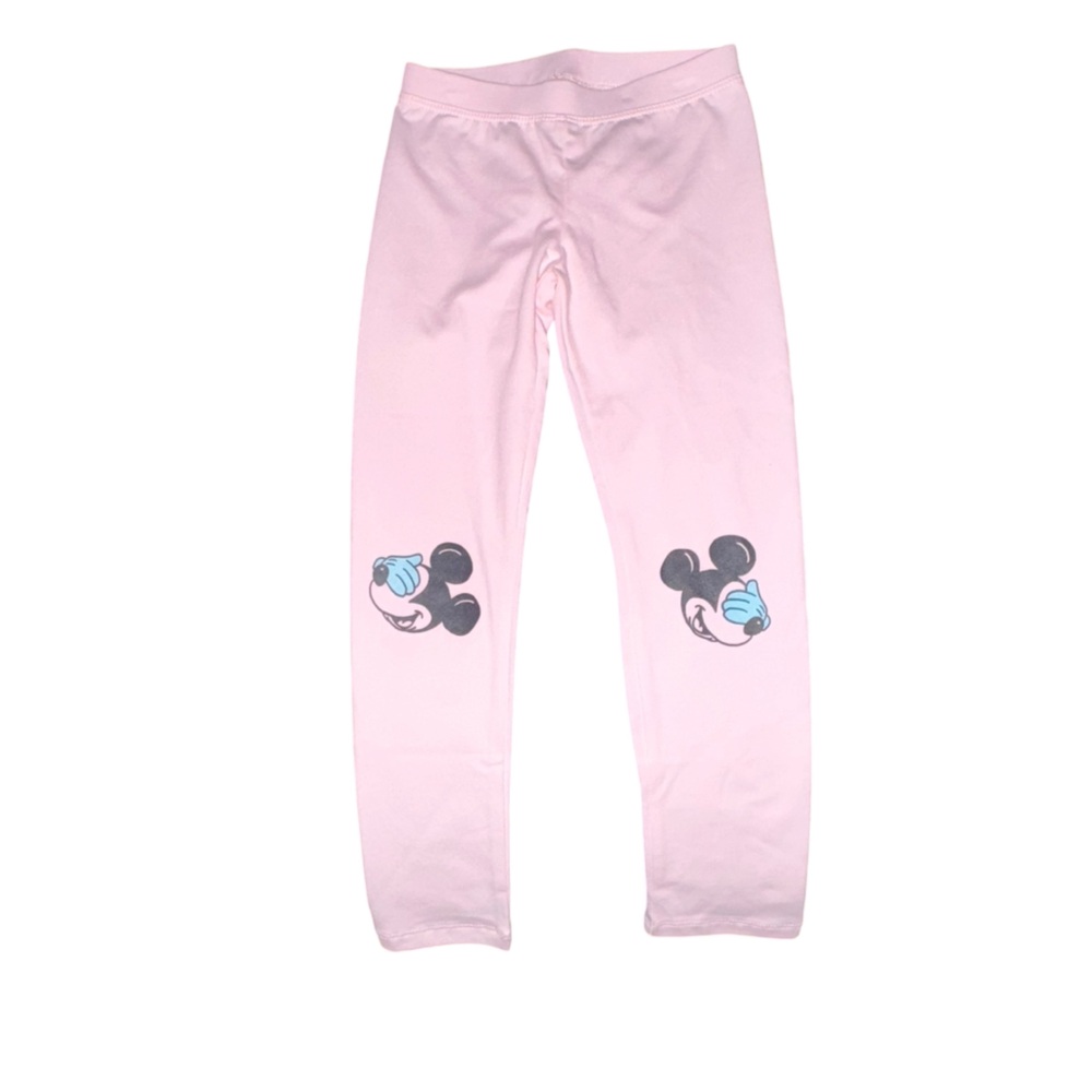 Disney Amazon Essentials Pink Mickey Graphic Leggings XS NEW